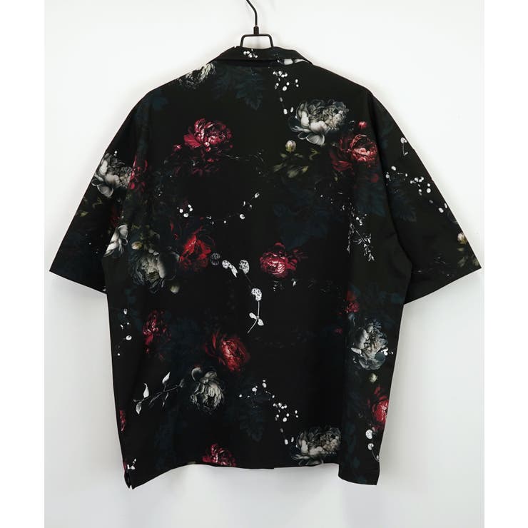 オーバーサイズ】総柄 開襟 アロハ シャツ ＃オーバーサイズ シャツ