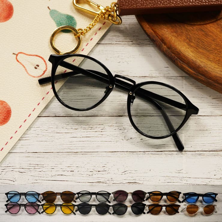 サングラス クリアレンズ メガネ カラー サングラス 伊達メガネ ユニ