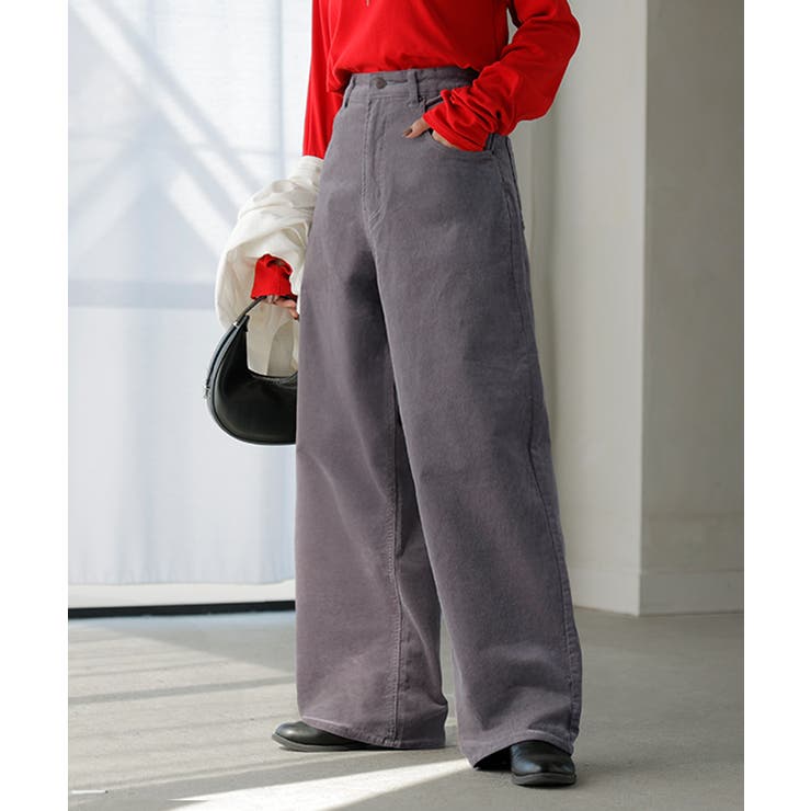 パンツ コーデュロイ ワイド[品番：HHHW0005246]｜HUG.U（ハグユー）の