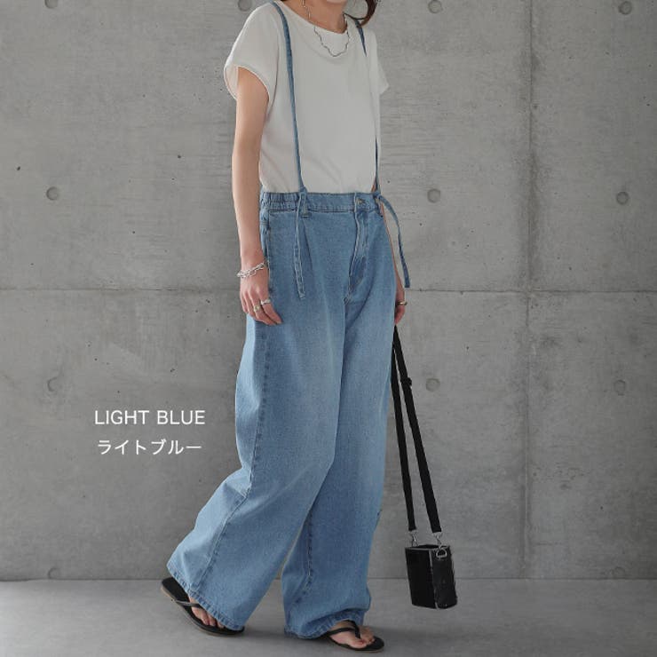 デニムパンツ サロペット レディース デニム サスペンダー パンツ 2way