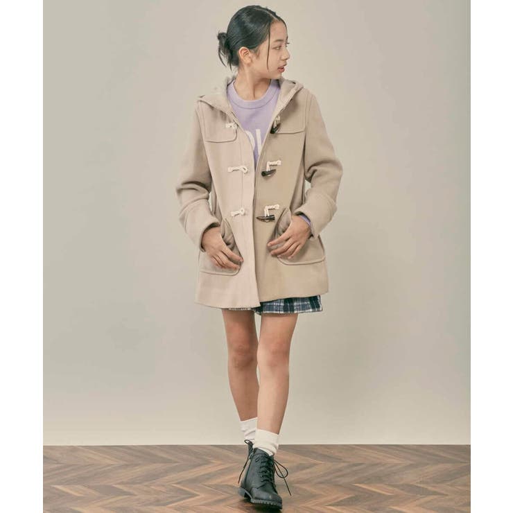 140-150]ライトフェイクウールダッフルコート[品番：ITKW0007370