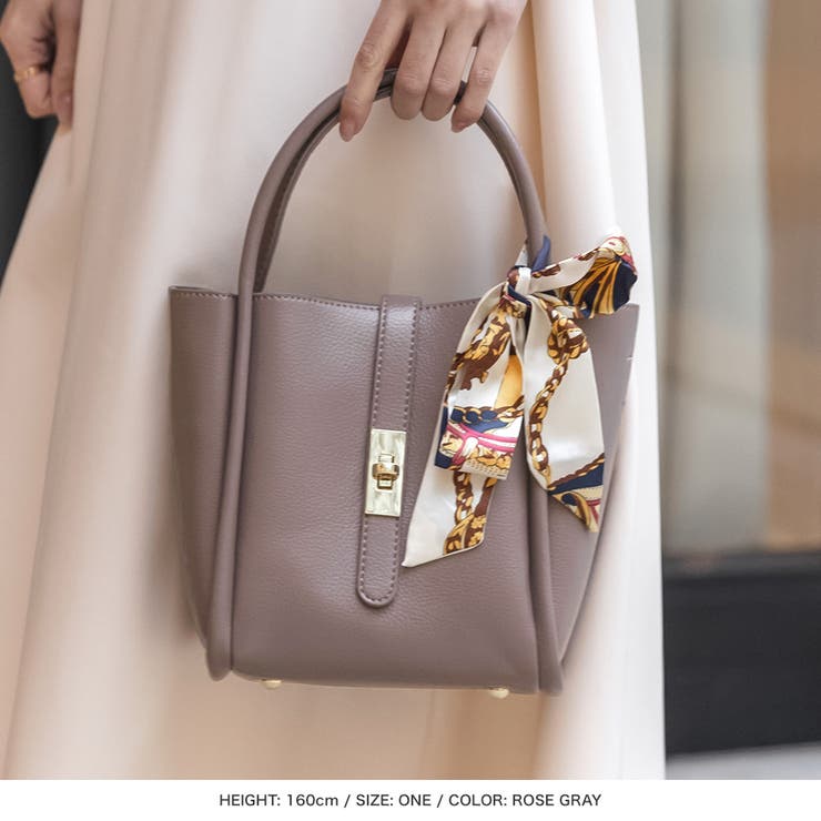 スカーフ+ポーチ付きハンドバッグ [23111 ショルダーバッグ[品番