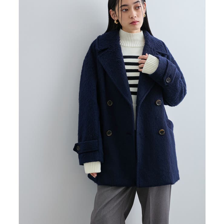 シャギーミディ丈Pコート[品番：VISW0046296]｜VIS （ビス ）の