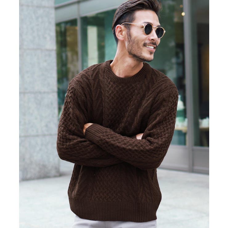 ◇マルチネックフィッシャーマンニット◇[品番：JG000013464]｜JIGGYS