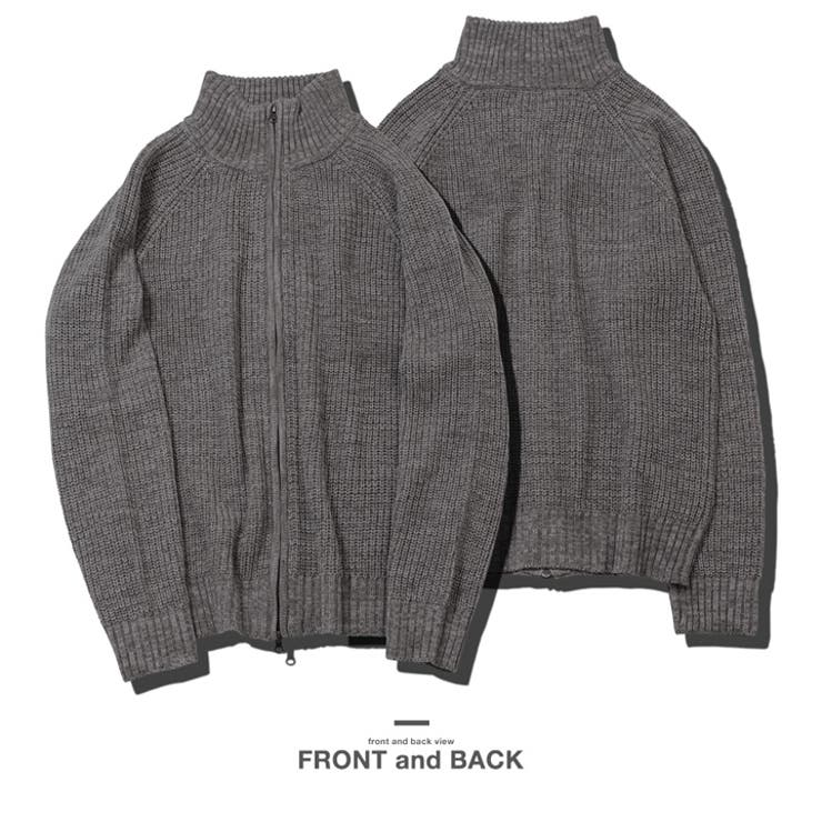 ドライバーズニット メンズ◇畦ZIP UPニット◇ニット[品番