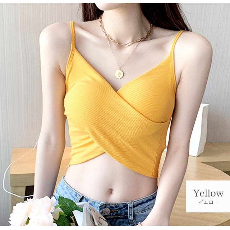 クロスデザイン カップ付き キャミソール[品番：JCSW0000981]｜JOCOSA