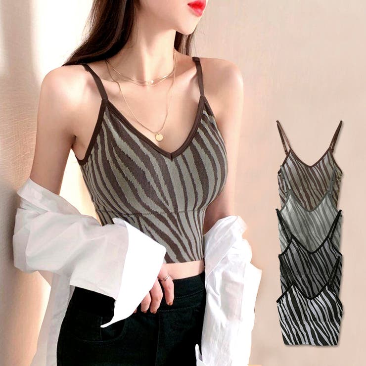 キャミソール ゼブラ トップス[品番：JCSW0000744]｜JOCOSA（ジョコサ