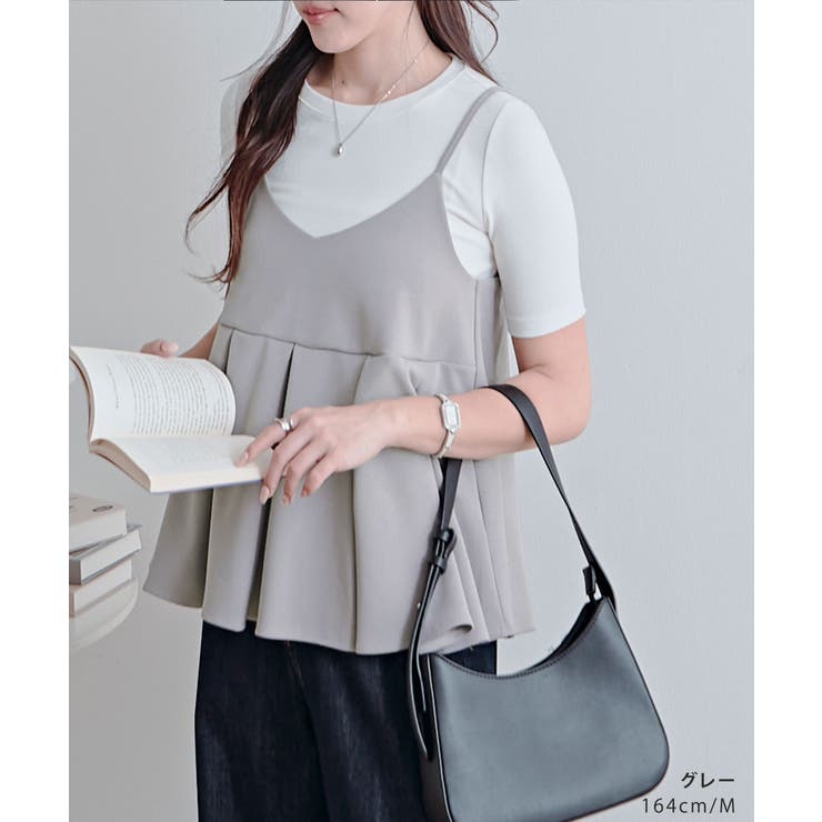 mochizエレ プリーツキャミビスチェ 2サイズ[品番：IK000007743