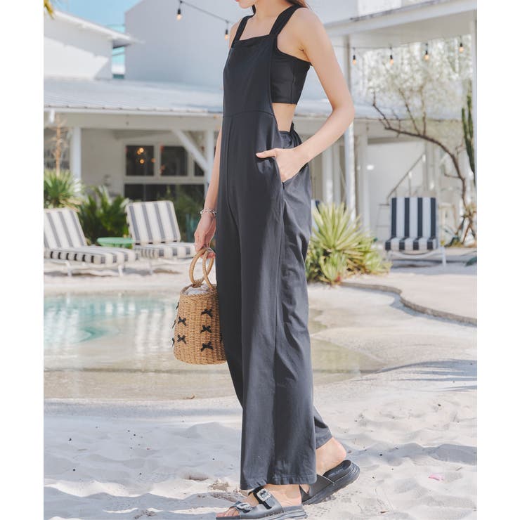 UVカット ラッシュガード 3点セットセパレート水着付きサロペット