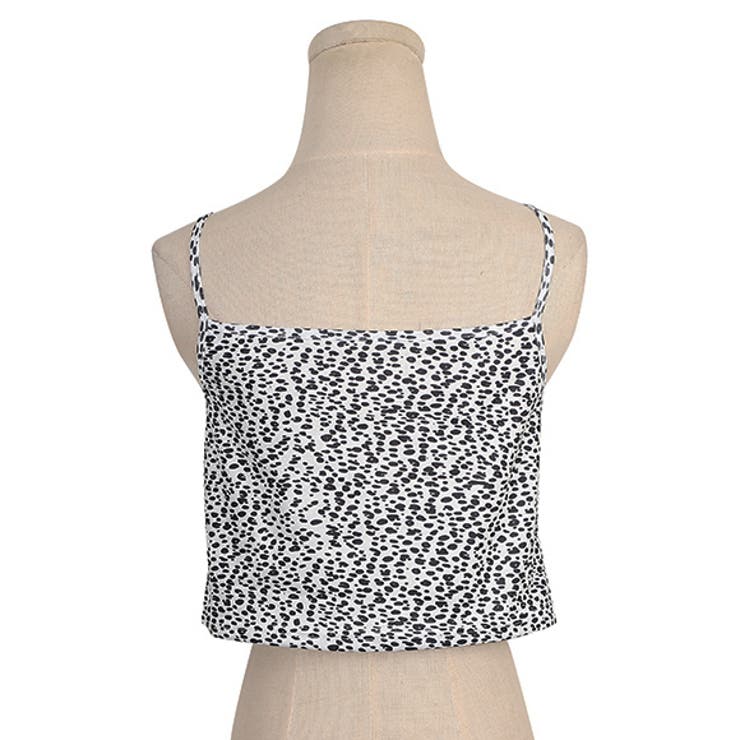 レオパード柄キャミソール アニマル柄 ショート丈[品番：ZI000003798