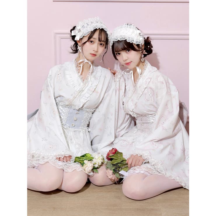 うさぎさんチュールフレア浴衣ドレス[品番：PLMW0014657]｜NOEMIE