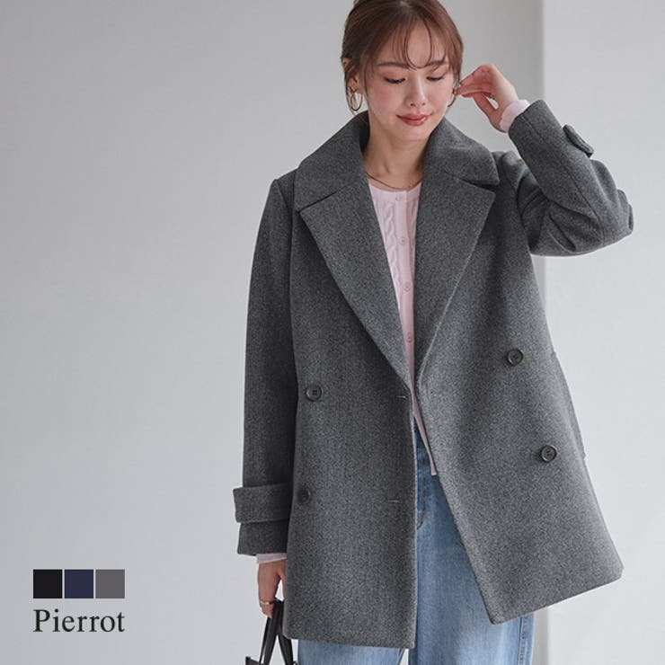 メルトンPコート Pコート ピーコート[品番：PRTW0004448]｜Pierrot