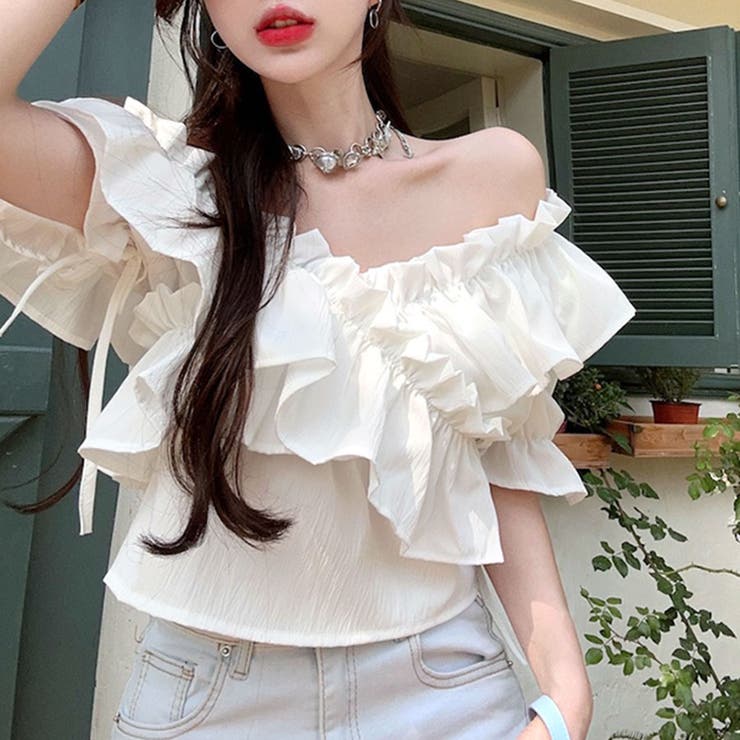 2WAY フリルオフショル トップス[品番：NETW0001527]｜Riff（リフ）の