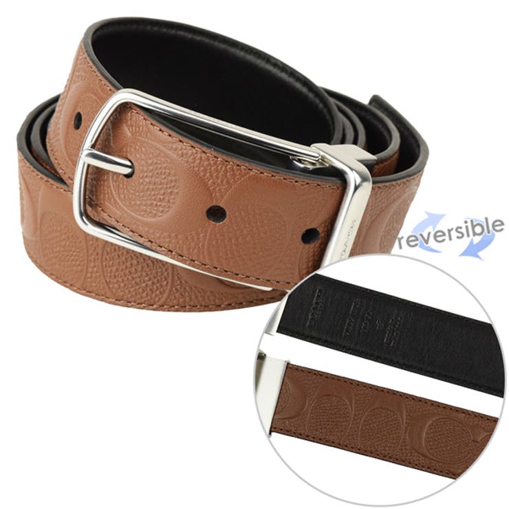 COACH コーチ ベルト メンズ シグネチャー リバーシブル[品番