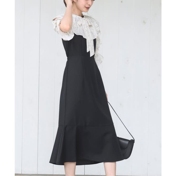 ボータイフリルブラウスドッキングワンピース[品番：RPSW0001818]｜rps