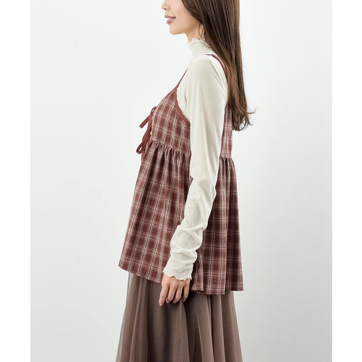 フロントリボンチェックキャミソール[品番：RPSW0004032]｜rps（アール