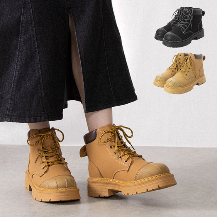 レースアップブーツ ショートブーツ マウンテンブーツ[品番