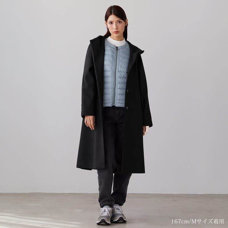 ロングコート フード付き レディース[品番：SNKC0002292]｜sankyo