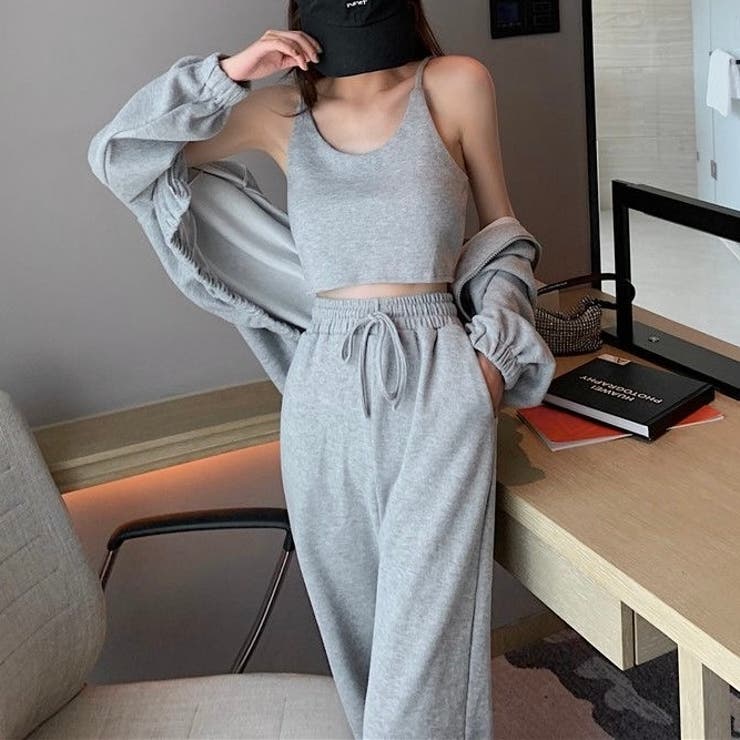 ミニ裏毛スエット3点セット シルバーファスナー スウェット[品番