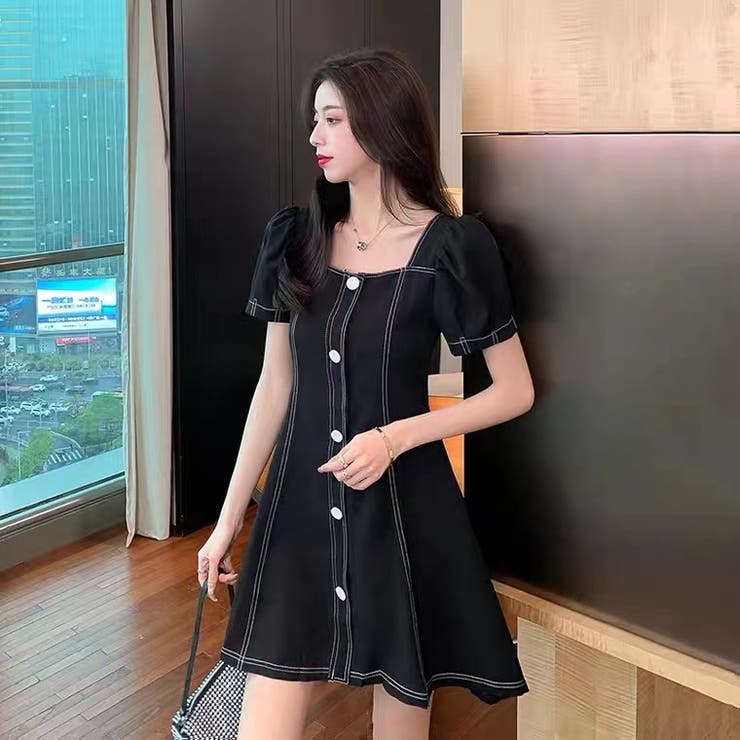 ワンピース 韓国ファッション 半袖[品番：SHNW0003098]｜Sibra（シブラ