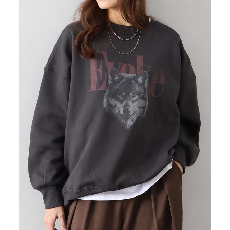 裏起毛WOLFスウェット[品番：SPRW0010861]｜SpRay（スプレイ）の