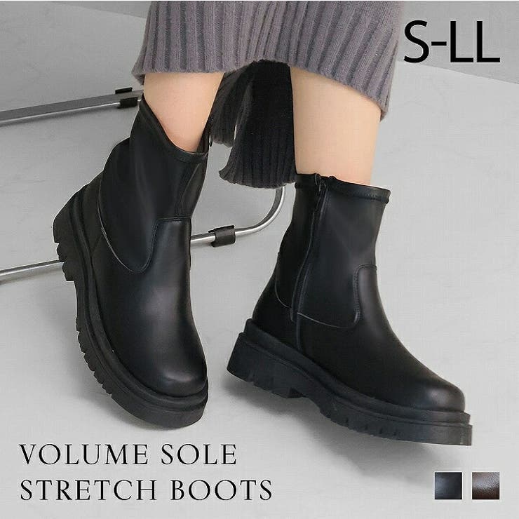 晴雨兼用 厚底ストレッチブーツ[品番：VIVS0010113]｜VIVIAN