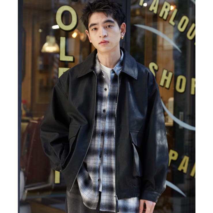 PUダブルZIPフライトジャケット[品番：WG010093172]｜WEGO【MEN