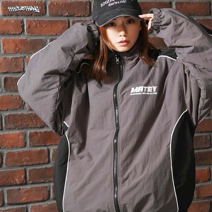 ナイロンジャケット レディース オーバーサイズ[品番：OCGW0003925