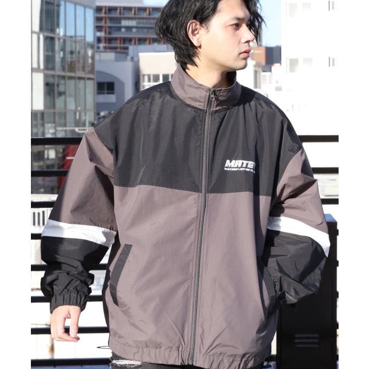 ナイロンブルゾン メンズ ジャケット 切替 オーバーサイズ[品番