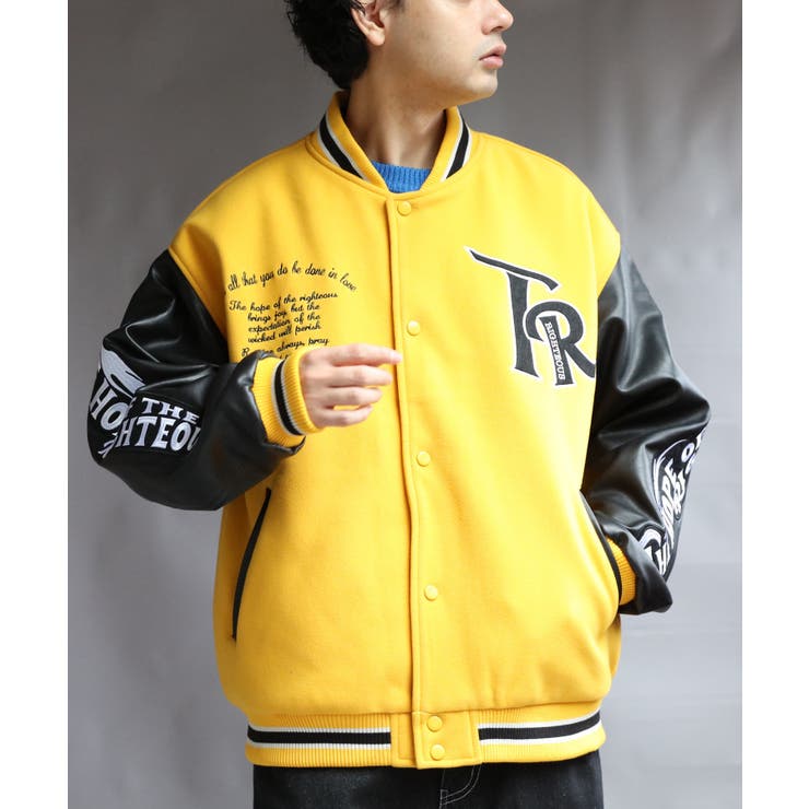 スタジャン メンズ ジャケット レディース アウター 刺繍 ワッペン