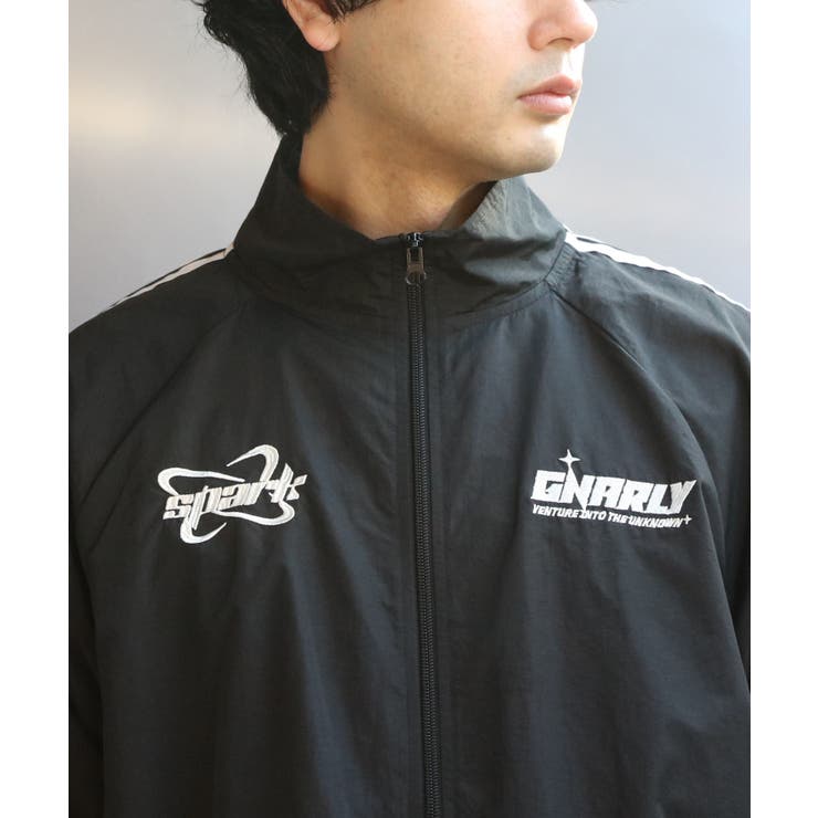 ナイロンブルゾン メンズ ジャケット 袖ライン 撥水 短丈 [品番