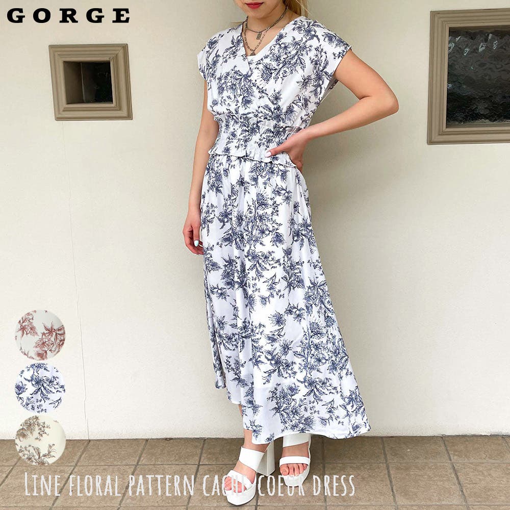 線花柄カシュクールワンピース[品番：GORW0007815]｜GORGE （ゴージ