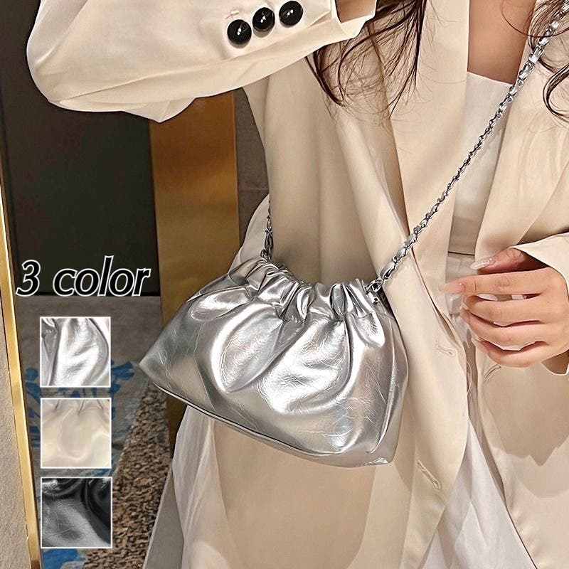 シルバーチェーンミニショルダーバッグ[品番：SHNW0010035]｜LADY LIKE