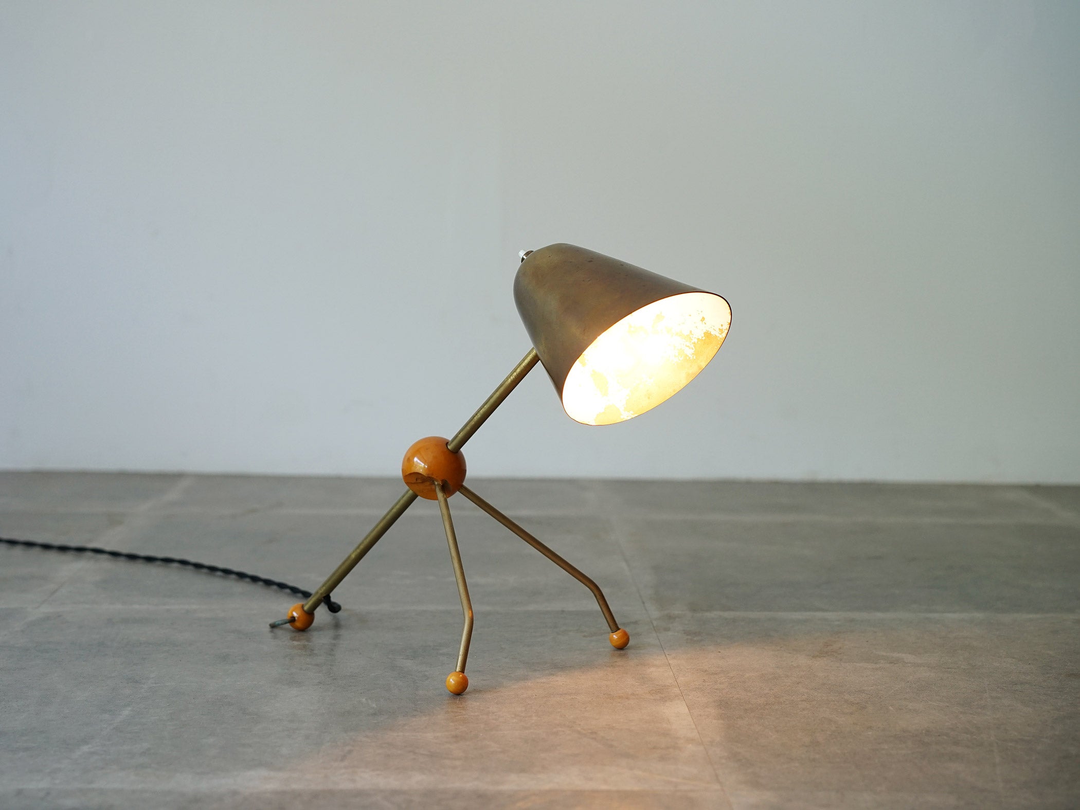 真鍮製ヴィンテージランプ 1950年代製 Jacques Biny ジャックビニー