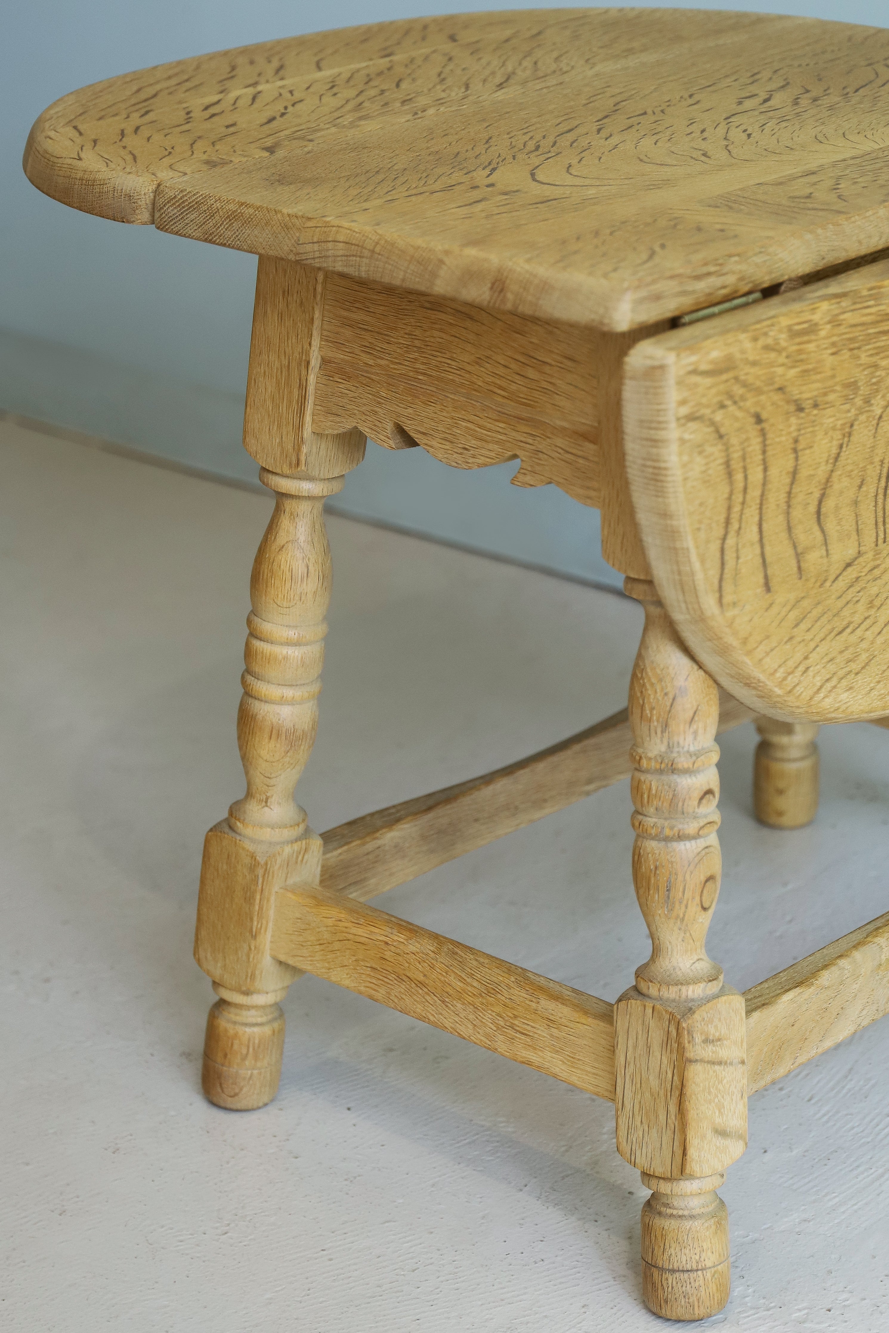 デンマークヴィンテージ サイドテーブル ドロップリーフ オーク材 北欧