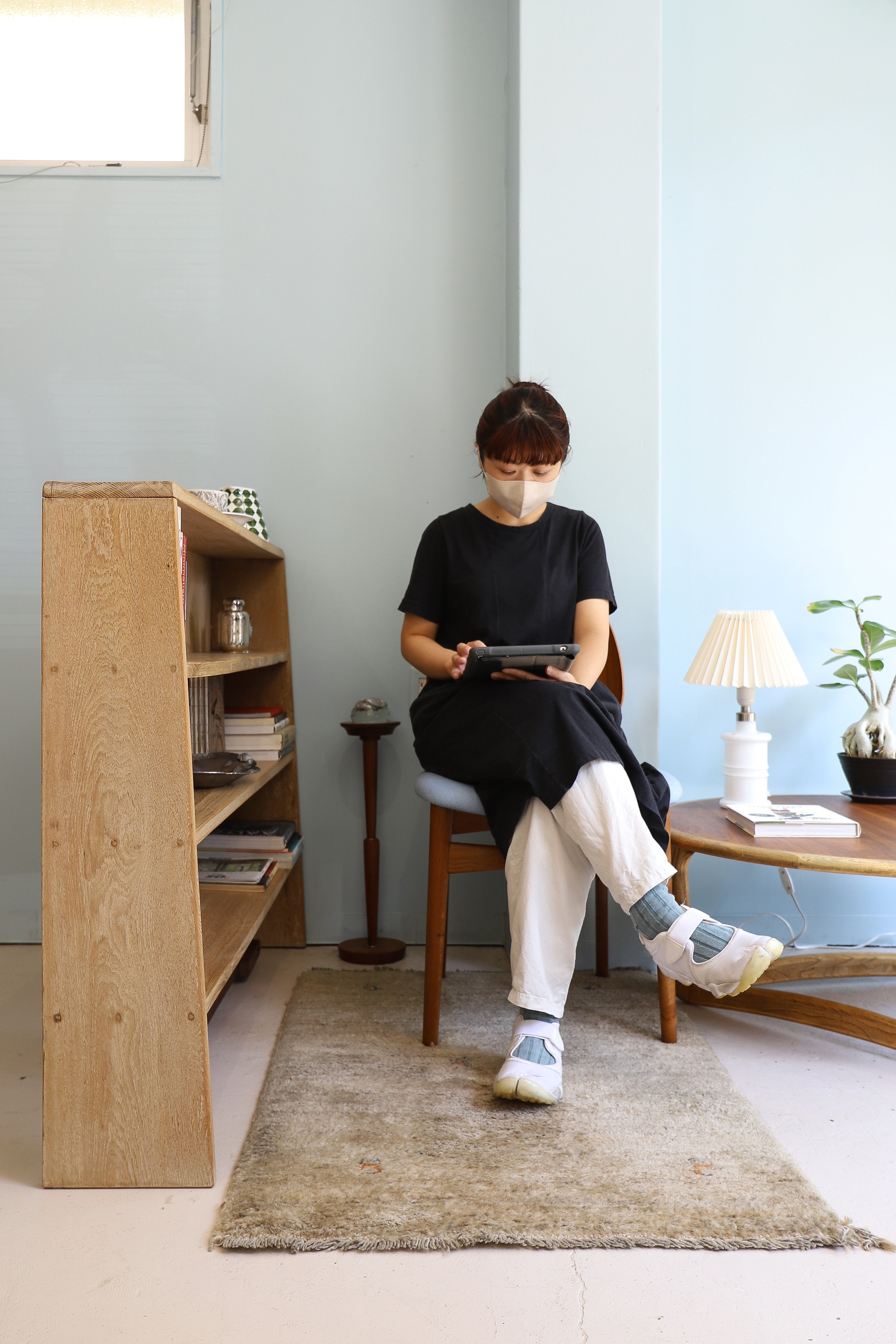 ジャパンヴィンテージ 木製 ブックシェルフ 本棚 レトロモダン