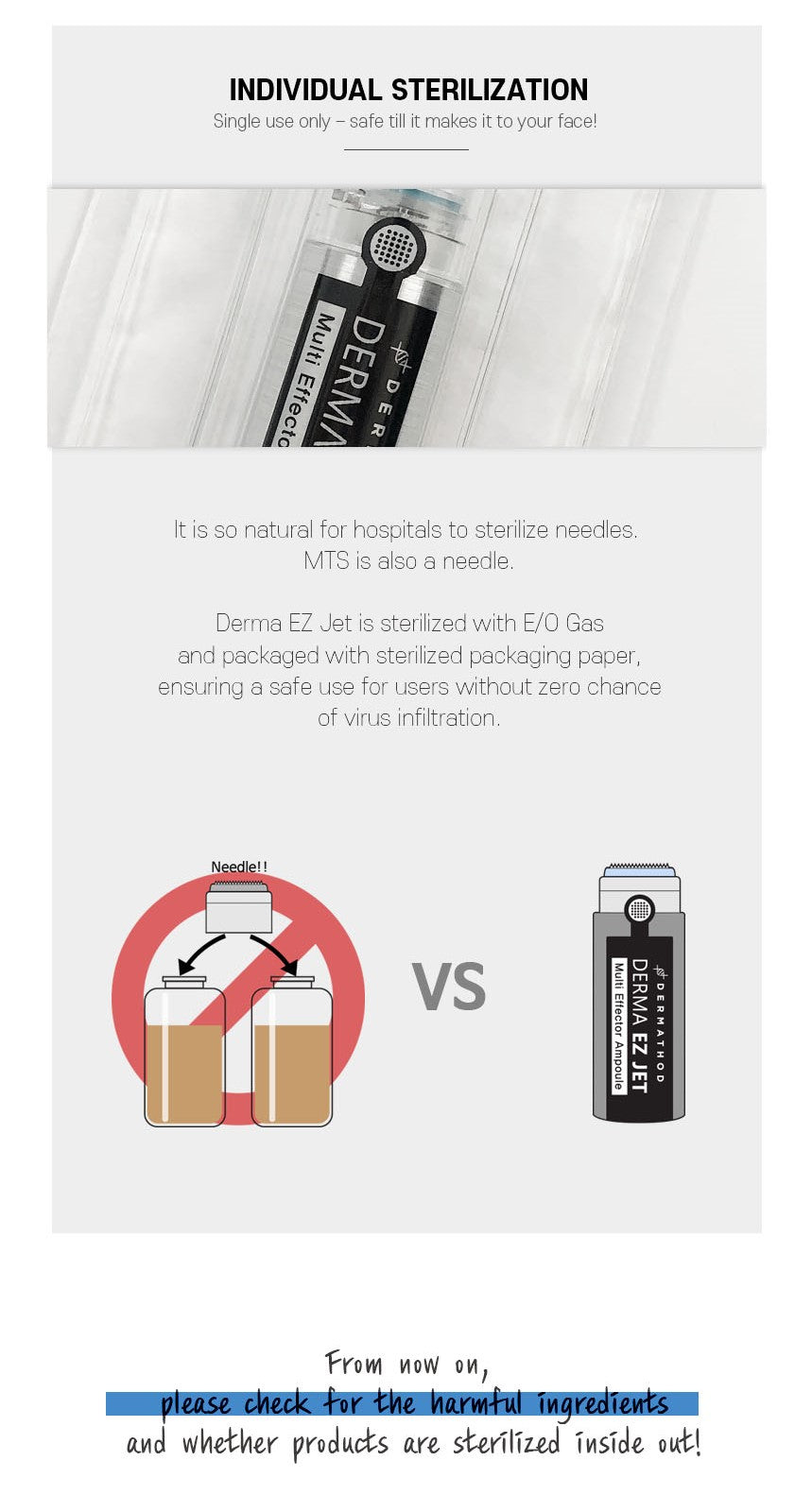 DERMATHOD Derma EZ JET Multi Effector Ampoule - Derma Roller