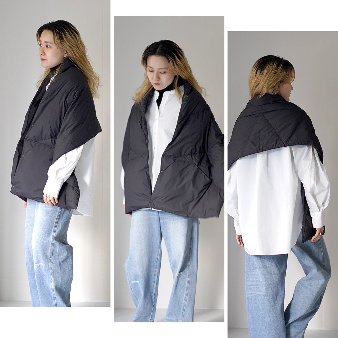 NANGA（ナンガ） ダウンポンチョマフラー / レディース 大判 軽量