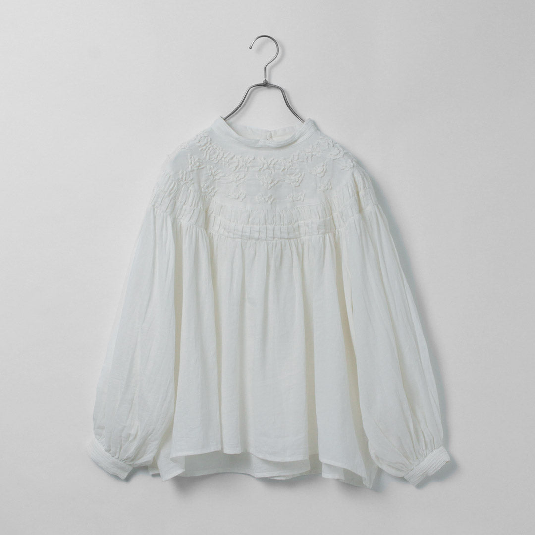 TUMUGU（ツムグ） ハンド刺繍 コットンモス プルオーバー / レディース