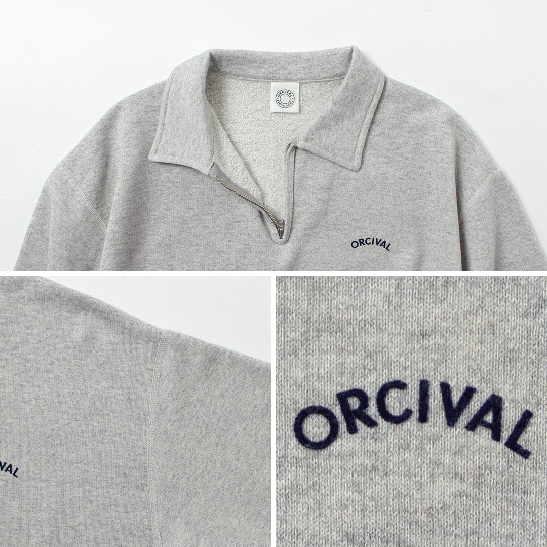 ORCIVAL（オーシバル） ミニ フレンチテリー ハーフジップ スウェット