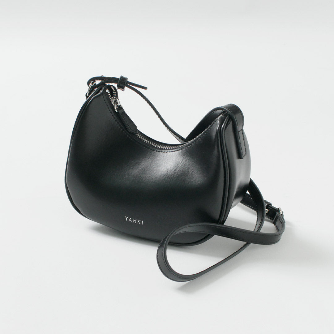 YAHKI（ヤーキ） ハーフムーン ハンドバッグ ソフトレザー