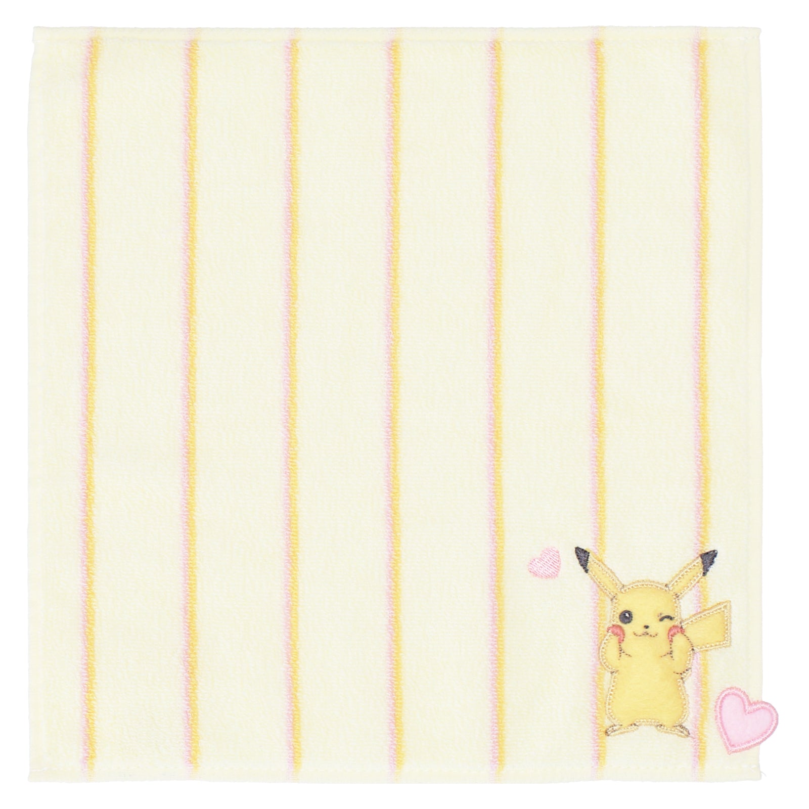 タオルハンカチ ハートピカチュウ #261a ピンク – INTERMODE KAWABE