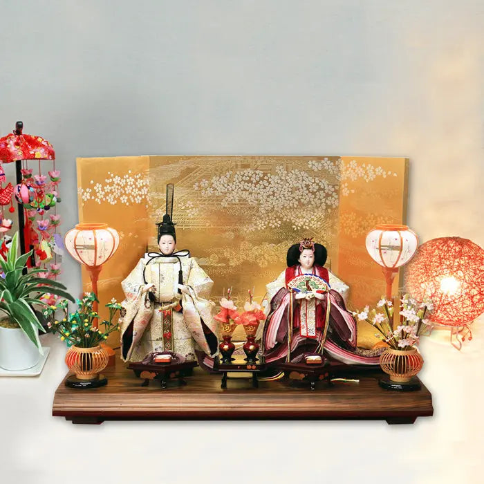 人気の立ち雛 間口60cmの雛人形 ナイスなルックス【えみ雛】ひな祭りの