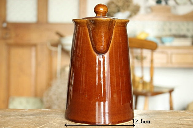 蓋付きのDENBY（デンビー）ポット イギリスアンティーク陶器雑貨
