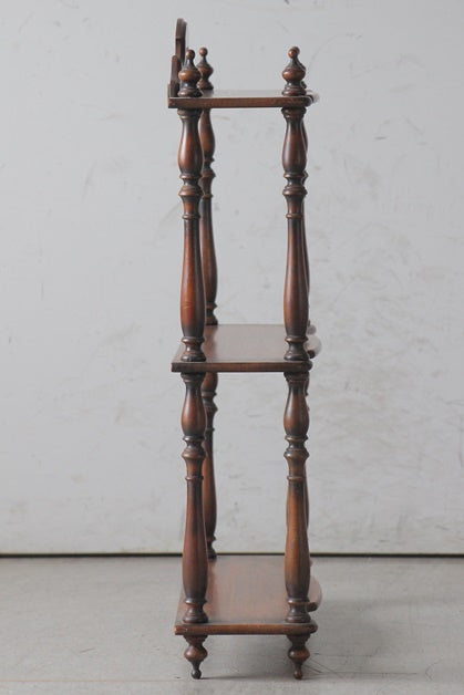 華奢な印象のマホガニー材ナポレオンシェルフ フランスアンティーク