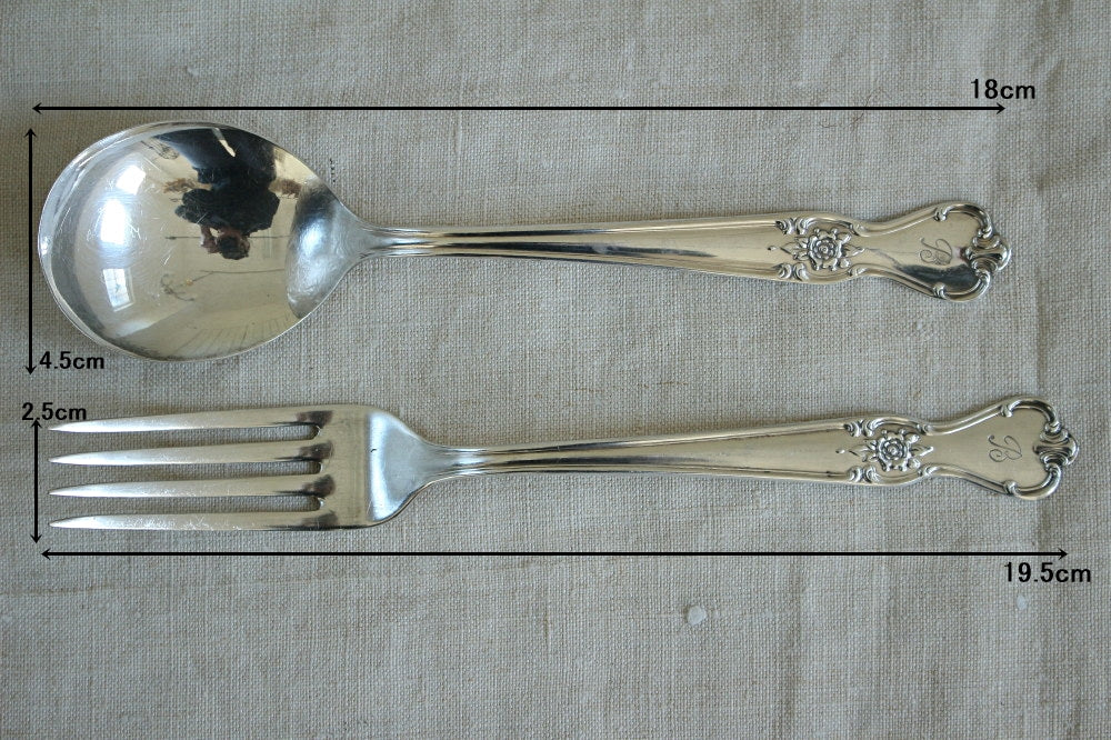 6セットあり！モノグラムB入りスプーン＆フォークセット イギリス