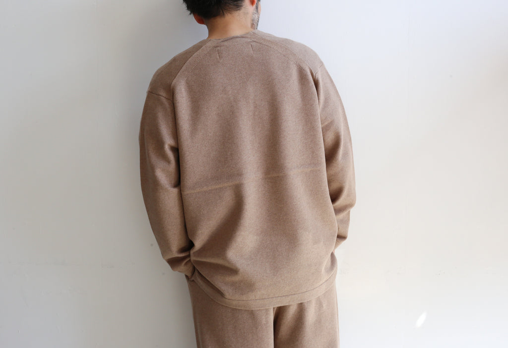 walenode Cotton cashmere stretch Deep V-neck sweater & Straight