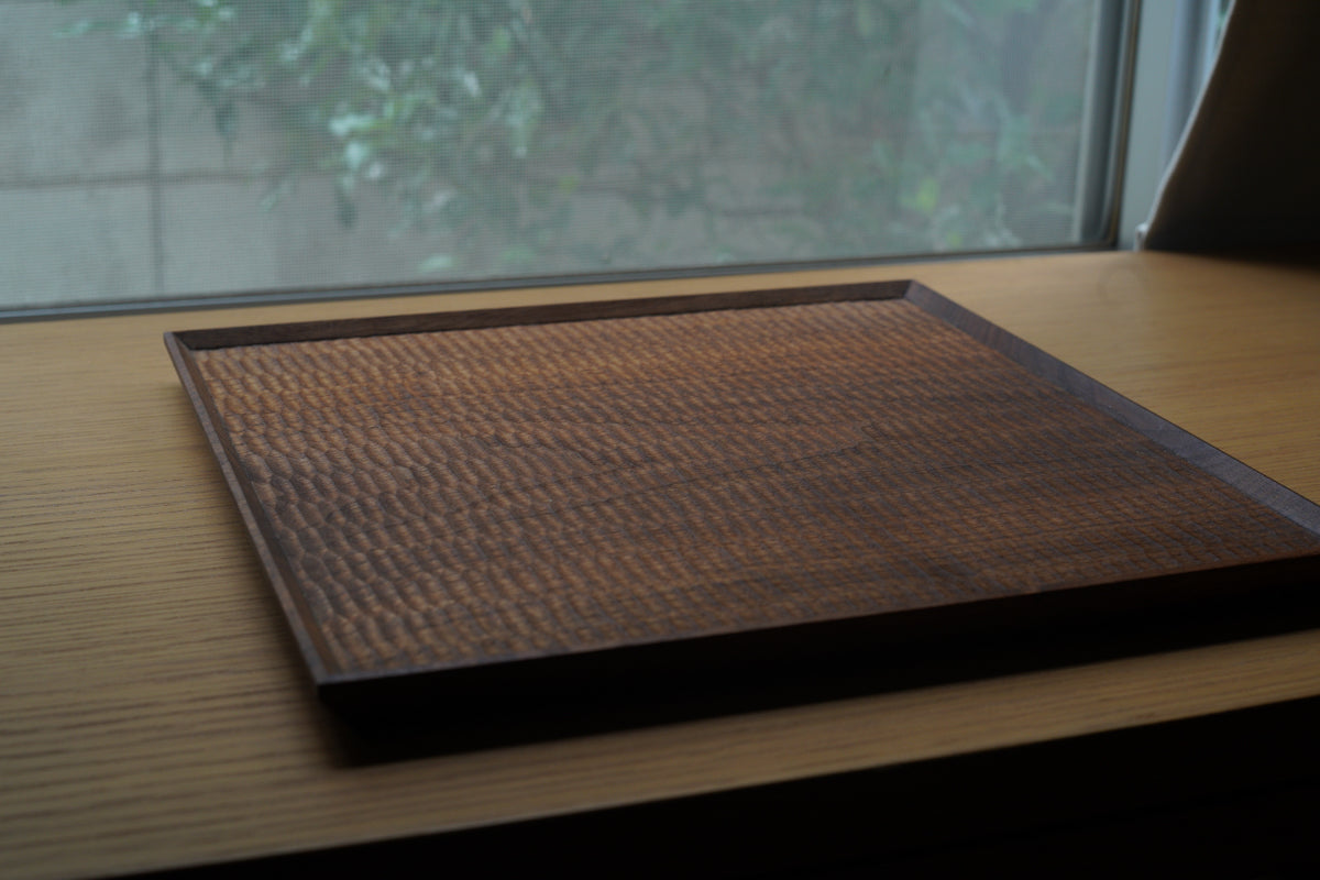 高塚和則 - 木工房玄 | 一人膳 / 角型 / ウォールナット | hinode