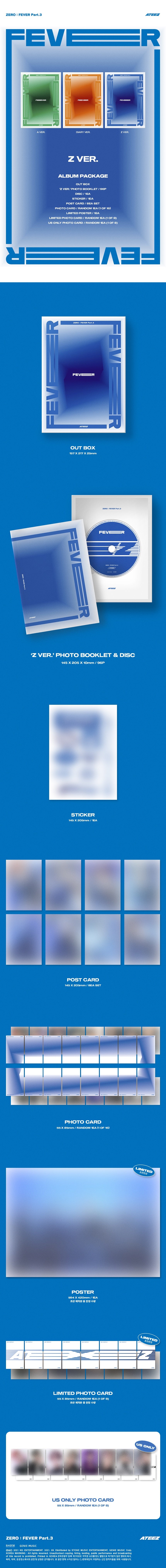 ATEEZ - [ZERO : FEVER Part.3] ALBUM - hello82 exclusive – hello82.shop