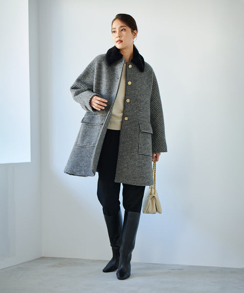 ROPÉ(ロペ) / 【2way】ノーカラー/エコファー付け襟 メルトン Aライン